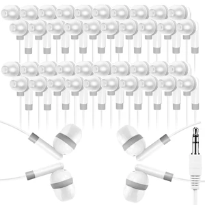 Classroom Earbuds Headphones Bulk 100 Pack for School Kids Children, Wholesale Durable Earphones Class Set for Students Children Boys Girls Toddler Adult (XPG101,100 White) Classroom Earbuds Headphones Bulk 100 Pack for School Kids Children, Wholesale Durable Earphones Class Set for Students Children Boys Girls Toddler Adult (XPG101,100 White)