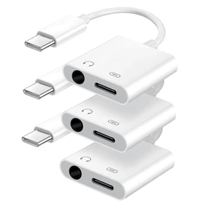 USB C to 3.5mm Headphone Jack and Charger Adapter, 2-in-1 Audio & Fast Charging Splitter for Apple iPhone 17/16/15/Pro/Pro Max, iPad, Samsung, Pixel, and More 3Pack USB C to 3.5mm Headphone Jack and Charger Adapter, 2-in-1 Audio & Fast Charging Splitter for Apple iPhone 17/16/15/Pro/Pro Max, iPad, Samsung, Pixel, and More 3Pack