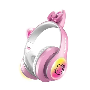 Wireless Bluetooth Light-Up Headphones with Built-in Microphone, Foldable Design, Adjustable Headband, 8 Hours Playtime, LED Kitty Earcups, for Kids & Adults (Pink) Wireless Bluetooth Light-Up Headphones with Built-in Microphone, Foldable Design, Adjustable Headband, 8 Hours Playtime, LED Kitty Earcups, for Kids & Adults (Pink)
