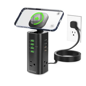 160W Fast Charging Station, Power Strip Tower, 5FT Extension Cord Charging Tower with 3AC Outlets & 8 USB Ports(4 USB-C), Foldable 15W Charging, Dorm, Office Desk Supplies 160W Fast Charging Station, Power Strip Tower, 5FT Extension Cord Charging Tower with 3AC Outlets & 8 USB Ports(4 USB-C), Foldable 15W Charging, Dorm, Office Desk Supplies