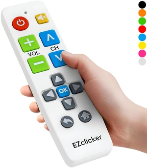 Big Button Universal TV Remote, Easy to Use for All Ages (White) Great for Seniors, Works with Major TV Brands (2xAAA Batteries Not Included) Big Button Universal TV Remote, Easy to Use for All Ages (White) Great for Seniors, Works with Major TV Brands (2xAAA Batteries Not Included)