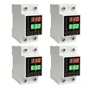 Voltage Protector 110V 220V, 63A Adjustable Smart Circuit Breaker(4PCS) Real-time voltage & current display, High/Low Voltage Cutoff and Overcurrent Protection Voltage Protector 110V 220V, 63A Adjustable Smart Circuit Breaker(4PCS) Real-time voltage & current display, High/Low Voltage Cutoff and Overcurrent Protection