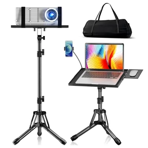 Projector Stand Adjustable Height 20" to 61" Foldable Projector Tripod Stand with Mouse Tray & Phone Holder, Perfect for Office Home Stage Studio DJ Racks Podium Stand Projector Stand Adjustable Height 20" to 61" Foldable Projector Tripod Stand with Mouse Tray & Phone Holder, Perfect for Office Home Stage Studio DJ Racks Podium Stand