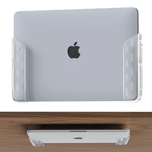 Clear Wall & Under Desk Laptop Mount HolderAdhesive & Screw in,1.02"/ 26 mm,Anti-Scratch Pads,Universal for MacBooks,Surface,Keyboards,Tablets,Switch &More Clear Wall & Under Desk Laptop Mount HolderAdhesive & Screw in,1.02"/ 26 mm,Anti-Scratch Pads,Universal for MacBooks,Surface,Keyboards,Tablets,Switch &More