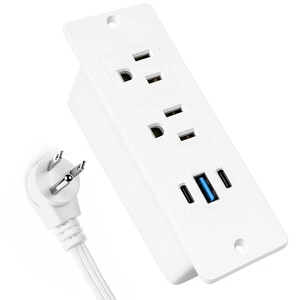 Recessed Power Strip, 20W USB-C Furniture Outlet, White, 3FT 2 AC + 3 USB (2 USB-C, 1 USB-A), Flush Mount, Space-Saving, Easy Install, For Desk, Bedside, Drawer, Conference Table Recessed Power Strip, 20W USB-C Furniture Outlet, White, 3FT 2 AC + 3 USB (2 USB-C, 1 USB-A), Flush Mount, Space-Saving, Easy Install, For Desk, Bedside, Drawer, Conference Table
