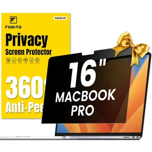 360° Privacy Screen Protector Compatible with MacBook Pro 16 inch (2024, 2023, 2022, 2021, M4, M3, M2, M1, Pro, Max), Anti Peeping Anti Glare Anti Blue Light Laptop Privacy Screen Shield 360° Privacy Screen Protector Compatible with MacBook Pro 16 inch (2024, 2023, 2022, 2021, M4, M3, M2, M1, Pro, Max), Anti Peeping Anti Glare Anti Blue Light Laptop Privacy Screen Shield