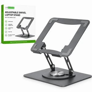 Swivel Laptop Stand for Desk, 360 Riser, Graphite Gray Height and tilt both adjust, works as a computer and tablet stand for home office, dorm and shared workspaces Swivel Laptop Stand for Desk, 360 Riser, Graphite Gray Height and tilt both adjust, works as a computer and tablet stand for home office, dorm and shared workspaces