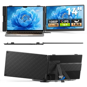 14" Laptop Screen Extender - Ultra Lightweight 1.8lbs Dual Monitor Extender FHD 1080P, Portable, Ultra Thin, for Laptop 13-17 (Screen Length: 11.81"-16.14"), Fits Windows/Mac Work Office Travel 14" Laptop Screen Extender - Ultra Lightweight 1.8lbs Dual Monitor Extender FHD 1080P, Portable, Ultra Thin, for Laptop 13-17 (Screen Length: 11.81"-16.14"), Fits Windows/Mac Work Office Travel