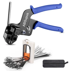 Professional Metal Zip Ties Gun Tool Kit with 250 PCS 11.8 Inch Stainless Steel Zip Ties & Organizer Holder for Electricians, HVAC, Chainlink Fence Ties, Industrial Use Professional Metal Zip Ties Gun Tool Kit with 250 PCS 11.8 Inch Stainless Steel Zip Ties & Organizer Holder for Electricians, HVAC, Chainlink Fence Ties, Industrial Use