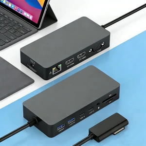 Surface Docking Station Triple Displays Dual HDMI + VGA with Power Adapter,12 in 1 Surface Dock 2 for MS Surface Pro 12/11/10/9/8/X/7/6/5/4/3,Surface Laptop 7/6/5/4/3/2/1,Surface Book Go Surface Docking Station Triple Displays Dual HDMI + VGA with Power Adapter,12 in 1 Surface Dock 2 for MS Surface Pro 12/11/10/9/8/X/7/6/5/4/3,Surface Laptop 7/6/5/4/3/2/1,Surface Book Go