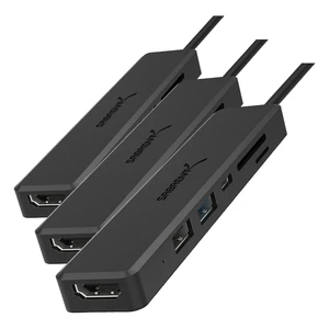 Multi-Port USB-C Hub with 4K HDMI & Power Delivery (60W) 2 USB Ports & SD/microSD Card Reader (Pack of 3) Multi-Port USB-C Hub with 4K HDMI & Power Delivery (60W) 2 USB Ports & SD/microSD Card Reader (Pack of 3)