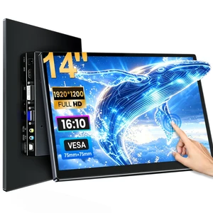 14" Touchscreen Monitor,VGA DVI and HDMI VESA for Industrial(Inky) 10-point touch,IPS 1920×1080,Dual Speakers,72%NTSC,2000:1,16:10,400 cd/m²,178° view angle 14" Touchscreen Monitor,VGA DVI and HDMI VESA for Industrial(Inky) 10-point touch,IPS 1920×1080,Dual Speakers,72%NTSC,2000:1,16:10,400 cd/m²,178° view angle