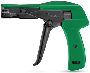 42711 Zip Tie Gun/Cable Tie Install Tool, Adjustable Tension with Built-In Cutter, for Nylon Ties up to 1/4- Green 42711 Zip Tie Gun/Cable Tie Install Tool, Adjustable Tension with Built-In Cutter, for Nylon Ties up to 1/4- Green
