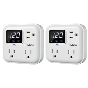 Appliance Surge Protector Voltage Stabilizer Fireproof UL94V-1 Wall Mount Surge Protectors Outlet for Refrigerator, TV & Heavy, Real-Time Monitoring & Custom Voltage 80V-140V (2 Pro) Appliance Surge Protector Voltage Stabilizer Fireproof UL94V-1 Wall Mount Surge Protectors Outlet for Refrigerator, TV & Heavy, Real-Time Monitoring & Custom Voltage 80V-140V (2 Pro)