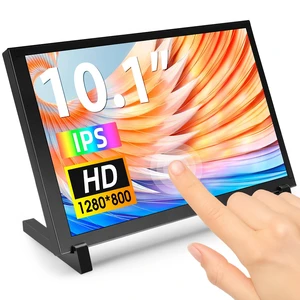 10.1 Inch Touchscreen Monitor, 1280x800 IPS LCD HD Display with Stand, Portable Capacitive Touch Screen for Raspberry Pi 3/3B+/4B/5, Jetson Nano, Banana Pi, PC, Windows, Beaglebone 10.1 Inch Touchscreen Monitor, 1280x800 IPS LCD HD Display with Stand, Portable Capacitive Touch Screen for Raspberry Pi 3/3B+/4B/5, Jetson Nano, Banana Pi, PC, Windows, Beaglebone