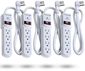 4-Outlet Surge Protector Power Strip, 3ft Wall Plug Extension Cord Mountable Power Strip ON/OFF Switch, 490 Joules, 15A / 1875W, 3 Prong Flat Plug for Home Office, ETL Listed- 4 Pack 4-Outlet Surge Protector Power Strip, 3ft Wall Plug Extension Cord Mountable Power Strip ON/OFF Switch, 490 Joules, 15A / 1875W, 3 Prong Flat Plug for Home Office, ETL Listed- 4 Pack