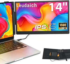 Laptop Screen Extender, 14" FHD 1080P IPS Laptop Monitor Extender Dual Screen, Portable Monitor for Laptops 13-16" with USB-C/HDMI Port, Plug & Play for Windows/Mac/Android Laptop Screen Extender, 14" FHD 1080P IPS Laptop Monitor Extender Dual Screen, Portable Monitor for Laptops 13-16" with USB-C/HDMI Port, Plug & Play for Windows/Mac/Android
