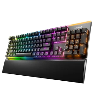 Light Mount Tactile, Gaming Keyboard, Mechanical Silent Switches Hot-Swappable Silent Switches, Triple-layered dampening, 3D Media Wheel, PBT Double-Shot Keycaps, ARGB, Programmable Keys Light Mount Tactile, Gaming Keyboard, Mechanical Silent Switches Hot-Swappable Silent Switches, Triple-layered dampening, 3D Media Wheel, PBT Double-Shot Keycaps, ARGB, Programmable Keys