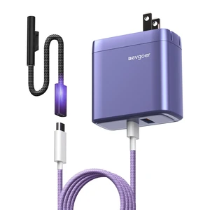 Microsoft Surface Charger, 65W Surface Pro Charger for 12/11/10/9/8/7/6/5/4/3/X, Compatible with Both Microsoft Book/Laptop/Tablet and All USB-C Deviece (Blue) Microsoft Surface Charger, 65W Surface Pro Charger for 12/11/10/9/8/7/6/5/4/3/X, Compatible with Both Microsoft Book/Laptop/Tablet and All USB-C Deviece (Blue)