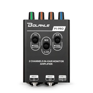 P1-Pro 2-Channel Personal in-Ear Monitor Amplifier, Black Stereo headphone amp with dual XLR/TRS inputs, mono/stereo switching, mix/balance, 3.5 mm output, USB-C 5V or 2 AAA power P1-Pro 2-Channel Personal in-Ear Monitor Amplifier, Black Stereo headphone amp with dual XLR/TRS inputs, mono/stereo switching, mix/balance, 3.5 mm output, USB-C 5V or 2 AAA power