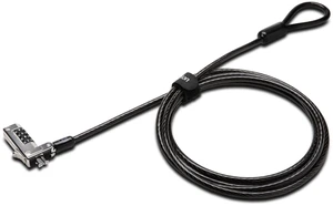 Slim Combination T-Bar Standard Lock Slot for Laptops, Security Computer Lock Cable, Resettable 4-wheel Number Code with 6 Foot Cable, K60600WW Slim Combination T-Bar Standard Lock Slot for Laptops, Security Computer Lock Cable, Resettable 4-wheel Number Code with 6 Foot Cable, K60600WW