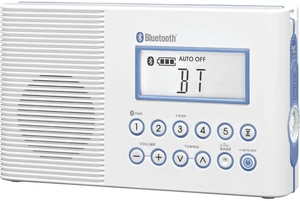 H202 AM/FM Weather Alert Waterproof Shower Radio, White H202 AM/FM Weather Alert Waterproof Shower Radio, White