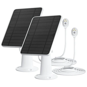 Solar Panel Charger Compatible with Arlo Pro 5S/Pro 4/Pro 3/Pro 3 Floodlight/Ultra/Ultra 2 Camera, 6V 4.5W Solar Panels Charging IP65 Weatherproof w/ 9.8ft Charging Cable Adjustable Wall Mount, 2 Pack Solar Panel Charger Compatible with Arlo Pro 5S/Pro 4/Pro 3/Pro 3 Floodlight/Ultra/Ultra 2 Camera, 6V 4.5W Solar Panels Charging IP65 Weatherproof w/ 9.8ft Charging Cable Adjustable Wall Mount, 2 Pack