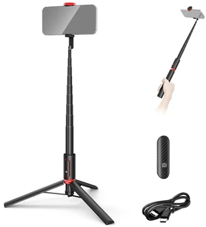 Basics PA991 Selfie Stick Tripod Compatible with iPhone Samsung Android, 57.9 Inch Metal Portable Lightweight Travel Mobile Phone Stand with Holder & Remote Control for Video Recording Basics PA991 Selfie Stick Tripod Compatible with iPhone Samsung Android, 57.9 Inch Metal Portable Lightweight Travel Mobile Phone Stand with Holder & Remote Control for Video Recording