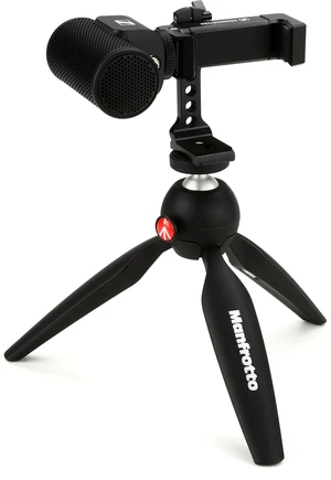 Pro Audio Professional MKE 200 + Mobile Kit, Directional On-Camera Microphone with Smartphone Clamp & Manfrotto PIXI Mini Tripod, 509256, Black Pro Audio Professional MKE 200 + Mobile Kit, Directional On-Camera Microphone with Smartphone Clamp & Manfrotto PIXI Mini Tripod, 509256, Black