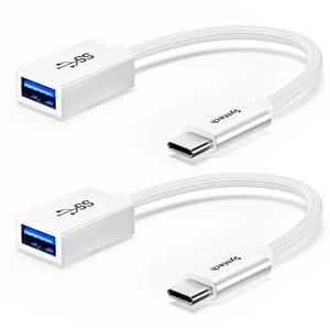 USB Type C to USB Adapter, Aluminum Alloy, Male to Female, 5 Gbps Transfer Speed, Compatible with iPhone, MacBook, iPad, Pixelbook, Dell, Surface, Lenovo, Samsung Galaxy USB Type C to USB Adapter, Aluminum Alloy, Male to Female, 5 Gbps Transfer Speed, Compatible with iPhone, MacBook, iPad, Pixelbook, Dell, Surface, Lenovo, Samsung Galaxy