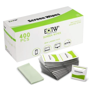 Screen Wipes Individually Wrapped, Pre-moistened Computer Phone Lens Cleaning Wipes for iPhone iPad Tablet PC Computer LED Screen, Pack of 400 Screen Wipes Individually Wrapped, Pre-moistened Computer Phone Lens Cleaning Wipes for iPhone iPad Tablet PC Computer LED Screen, Pack of 400