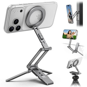 for MagSafe Tripod Stand Dual-Side Magnetic with 1/4", Arca, Hook 360° Upgraded Aluminum Magnetic Phone Tripod for iPhone Duo/18/17/16/15 ProMax Women Men Foldable Phone Stand fit Vlog Grey for MagSafe Tripod Stand Dual-Side Magnetic with 1/4", Arca, Hook 360° Upgraded Aluminum Magnetic Phone Tripod for iPhone Duo/18/17/16/15 ProMax Women Men Foldable Phone Stand fit Vlog Grey