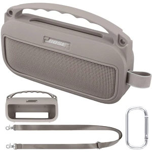 Soft Silicone Case for Bose SoundLink Flex 2nd Gen, Sandstone Skin-Friendly Handle, Adjustable Shoulder Strap, Crossbody Carrying, Aluminum Carabiner, Lightweight Soft Silicone Case for Bose SoundLink Flex 2nd Gen, Sandstone Skin-Friendly Handle, Adjustable Shoulder Strap, Crossbody Carrying, Aluminum Carabiner, Lightweight
