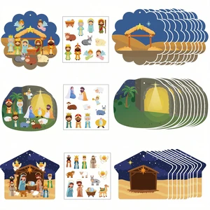 30 Sets Christmas Nativity Ornaments,Christian Hanging Ornaments Bulk for TreeReligious Christmas Crafts Gifts, Christmas Hanging Decorations for Sunday School, Christian Party Activities 30 Sets Christmas Nativity Ornaments,Christian Hanging Ornaments Bulk for TreeReligious Christmas Crafts Gifts, Christmas Hanging Decorations for Sunday School, Christian Party Activities