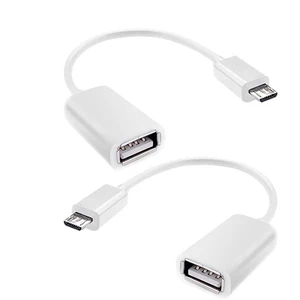 VOLT PLUS TECH OTG MicroUSB Compatible with Your Streaming Sticks, Rii, Nintendo Switch, SNES, NES Classic with Full Speed On-The-Go Power (White 2 Pack) VOLT PLUS TECH OTG MicroUSB Compatible with Your Streaming Sticks, Rii, Nintendo Switch, SNES, NES Classic with Full Speed On-The-Go Power (White 2 Pack)