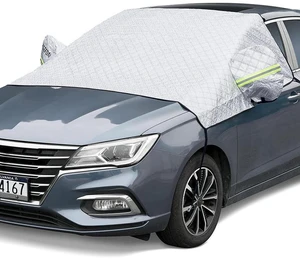 Idealforce 4-Layer Windshield Snow Cover for Ice, UV, Frost - Wiper & Mirror Protector, Windproof Sunshade for Cars, Compact SUVs Idealforce 4-Layer Windshield Snow Cover for Ice, UV, Frost - Wiper & Mirror Protector, Windproof Sunshade for Cars, Compact SUVs