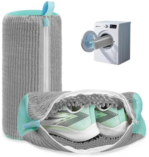 Shoe Washing Machine Bag Laundry Shoe Bag for Washer and Dryer Reusable 2pc Shoe Cleaning Bags for Sneakers 360° Deep Cleaning Machine for All Shoes Types With Self-locking Zipper -Gray Shoe Washing Machine Bag Laundry Shoe Bag for Washer and Dryer Reusable 2pc Shoe Cleaning Bags for Sneakers 360° Deep Cleaning Machine for All Shoes Types With Self-locking Zipper -Gray
