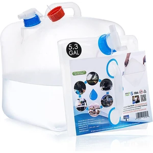 Food Grade LDPE4 5.3 Gal Water Storage Jugfoldable Collapsible Water Container Camping W/Spigot Food Grade LDPE4 5.3 Gal Water Storage Jugfoldable Collapsible Water Container Camping W/Spigot