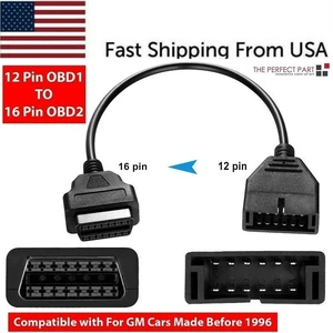 NEW GM 12 Pin OBD1 to 16 Pin OBD2 Convertor Adapter Cable For Diagnostic Scanner NEW GM 12 Pin OBD1 to 16 Pin OBD2 Convertor Adapter Cable For Diagnostic Scanner