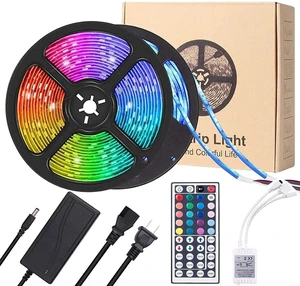 32ft Mood LED Strip Lights with Remote Control for Bedroom Indoor & Outdoor Use 32ft Mood LED Strip Lights with Remote Control for Bedroom Indoor & Outdoor Use