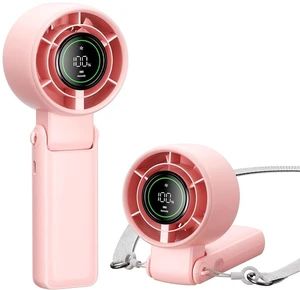 Portable Handheld Turbo Fan - 5 Speed Mini Personal Fan with Strong Airflow, Foldable 3 in 1 5000mAh Rechargeable Battery Operated Trave Essentials Hand Fans for Indoor/Outdoor Use, Pink Portable Handheld Turbo Fan - 5 Speed Mini Personal Fan with Strong Airflow, Foldable 3 in 1 5000mAh Rechargeable Battery Operated Trave Essentials Hand Fans for Indoor/Outdoor Use, Pink