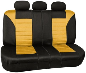 Premium 3D Air Mesh Seat Covers with Removable Headrests - for SUV, Sedan, Van - Rear Yellow Premium 3D Air Mesh Seat Covers with Removable Headrests - for SUV, Sedan, Van - Rear Yellow