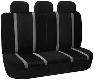 Sports 3D Air Mesh Seat Covers with Removable Headrests - for Car, Suvs, Truck, and Vans - Rear Gray Sports 3D Air Mesh Seat Covers with Removable Headrests - for Car, Suvs, Truck, and Vans - Rear Gray