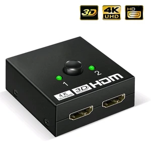 4K HDMI Splitter, Bi-Directional HDMI Switcher 2 In 1 Out/ 1 In 2 Out 1080P 4K HDMI Switch Box Auto Splitter 4K HDMI Splitter, Bi-Directional HDMI Switcher 2 In 1 Out/ 1 In 2 Out 1080P 4K HDMI Switch Box Auto Splitter