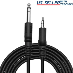 5ft 6.35mm 1/4" to 3.5mm 1/8" Male TRS Stereo Audio Aux Adapter Conversion Cable 5ft 6.35mm 1/4" to 3.5mm 1/8" Male TRS Stereo Audio Aux Adapter Conversion Cable
