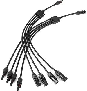 Solar Y Branch Connectors Extra Long Solar Panel Parallel Connectors 1 to 4 Solar Cable Wire Plug Tool Kit (M/FFFF and F/MMMM) Solar Y Branch Connectors Extra Long Solar Panel Parallel Connectors 1 to 4 Solar Cable Wire Plug Tool Kit (M/FFFF and F/MMMM)