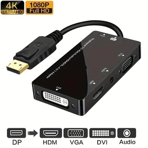 Display port DP To 1080P 4K HDMI DVI VGA AudioJack AV Adapter Converter Hub Cable Display port DP To 1080P 4K HDMI DVI VGA AudioJack AV Adapter Converter Hub Cable