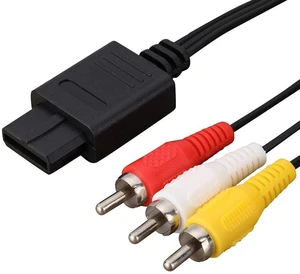 N64 Gamecube AV Cable RCA Video, 6FT Multi Out, Composite stereo audio cord, 3 color-coded plugs, Plug-and-play TV hookup, Retro gaming replacement for Super Nintendo 64 SNES N64 Gamecube AV Cable RCA Video, 6FT Multi Out, Composite stereo audio cord, 3 color-coded plugs, Plug-and-play TV hookup, Retro gaming replacement for Super Nintendo 64 SNES