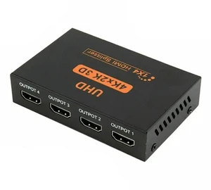 4K HDMI Splitter 1 in 4 Out, HDMI Video Distributor 1X4 Mirror Duplicate 1 Source to 4 Displays, Not for Extended, Support 1080P@60Hz, 3D, PS5, HDTV 4K HDMI Splitter 1 in 4 Out, HDMI Video Distributor 1X4 Mirror Duplicate 1 Source to 4 Displays, Not for Extended, Support 1080P@60Hz, 3D, PS5, HDTV