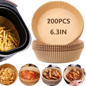 Air Fryer Disposable Paper Liner, 100 Pcs Round Non-Stick Insert Parchment Paper Liners Air Fryer Oil-proof, Water-proof, Food Grade Parchment Paper for Airfryer Basket, Microwave, Oven, Dryer 200pcs Air Fryer Disposable Paper Liner, 100 Pcs Round Non-Stick Insert Parchment Paper Liners Air Fryer Oil-proof, Water-proof, Food Grade Parchment Paper for Airfryer Basket, Microwave, Oven, Dryer 200pcs